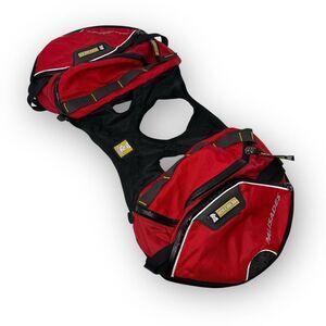 RuffWear Palisades Pack Saddle Bag Size Small Red Dog Backpack Hiking Utility